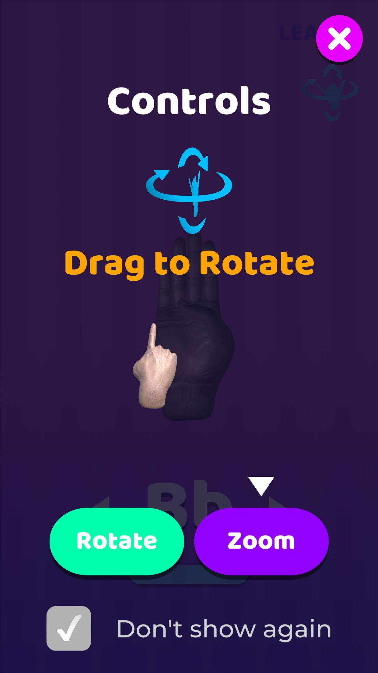 Use a drag gesture to rotate each hand to new angles!
